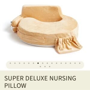Super Deluxe Nursing Pillow in Tan / Yellow